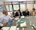 André recebe empresários que pretendem instalar primeira indústria de painéis fotovoltaicos da América do Sul, em MS